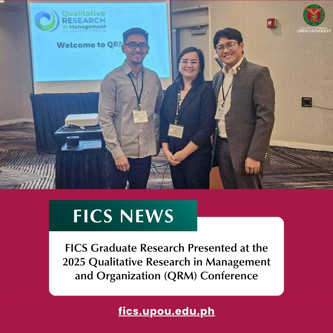 (L-R) Dr. Francis Raymond Calbay, Dr. Evelyn Perez, and Mr. Lee Troy Calimlim at the QRM Conference.